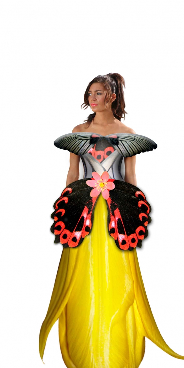 Creation of Flower dress: Step 3
